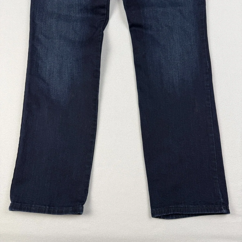 Lee Womens Relaxed Fit Straight Leg Mid Rise Jeans 10 Tall Dark Wash Stretch - Picture 3 of 13